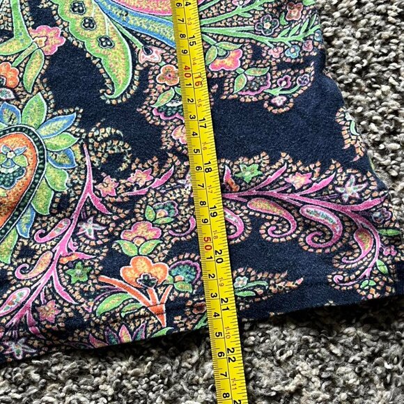Ralph Lauren Blouse Womens Large Paisley Print Short Sleeve 100% Cotton Top - Picture 4 of 5